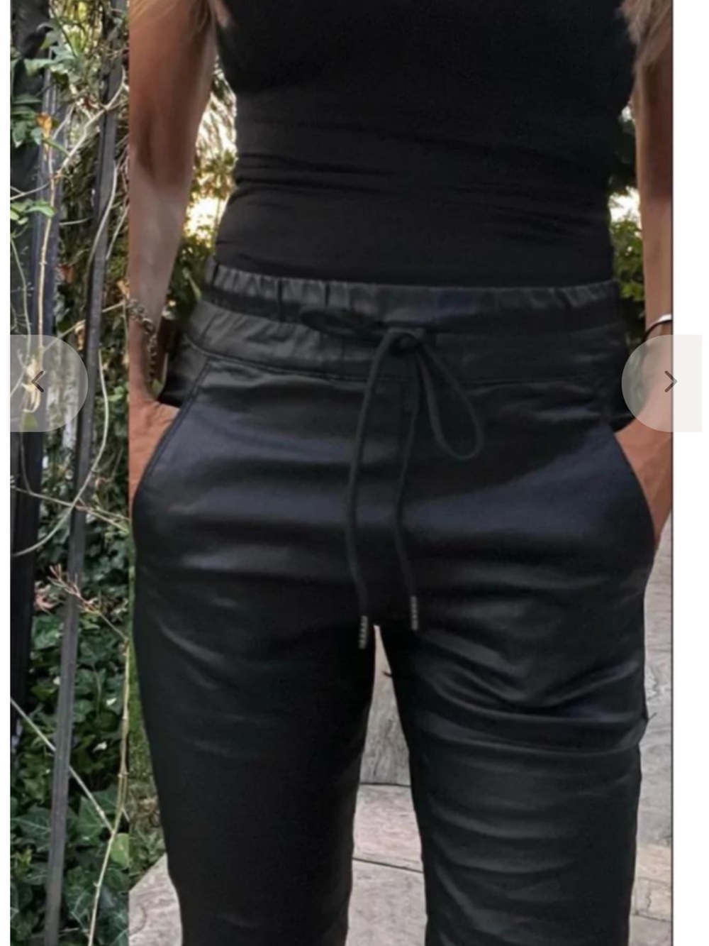 Flog Shely Black Drawstring Jogger Pants w/Pockets Size 26